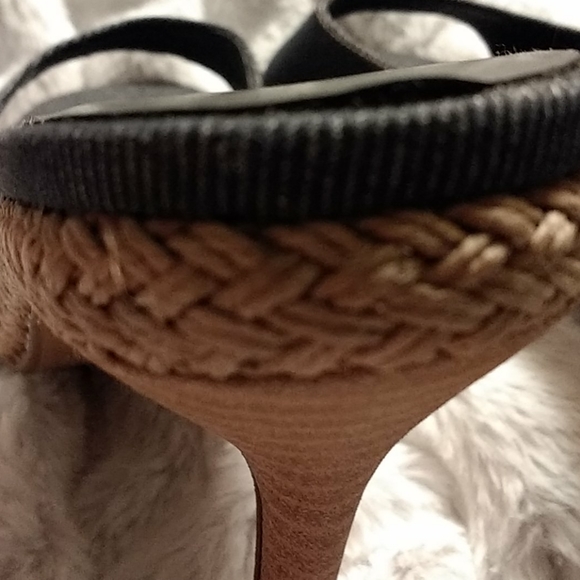 Newport News Easy Style Denim Heeled Sandals - Picture 6 of 6